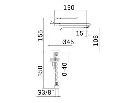 Смеситель Mamoli Sadler 4603S1506001 на столешницу хром