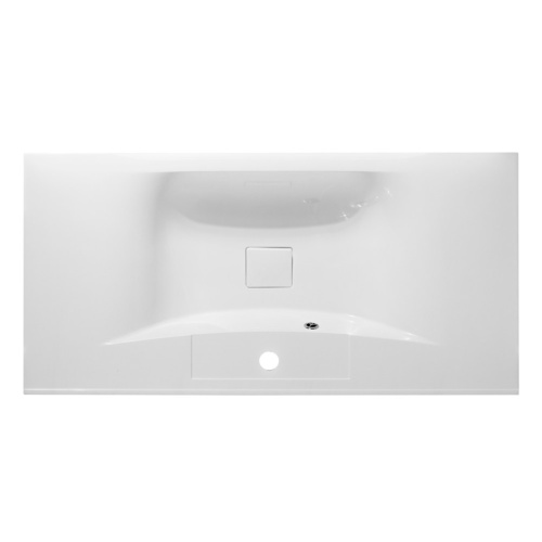 Раковина из искусственного камня BelBagno BB900/450-LV-MR-PR 90х45 накладная цвет белый 1 отверстие под смеситель - фото 3