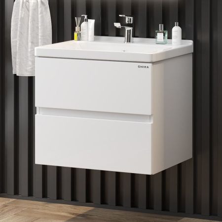 Тумба под раковину Onika Эвада 107061 70х40 подвесная цвет белый