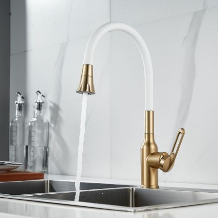 Смеситель для кухни Raffine F303G-1 на мойку золото