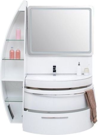 Тумба с раковиной De Aqua Эскалада 00186739 100х50 подвесная цвет белый