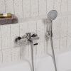 Смеситель для ванны и душа Wasserkraft Lopau 3200 3201 настенный хром