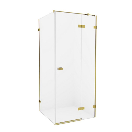 Душевой уголок New Trendy AVEXA Gold EXK-1747 90х100 стекло прозрачное профиль золото брашированное без поддона