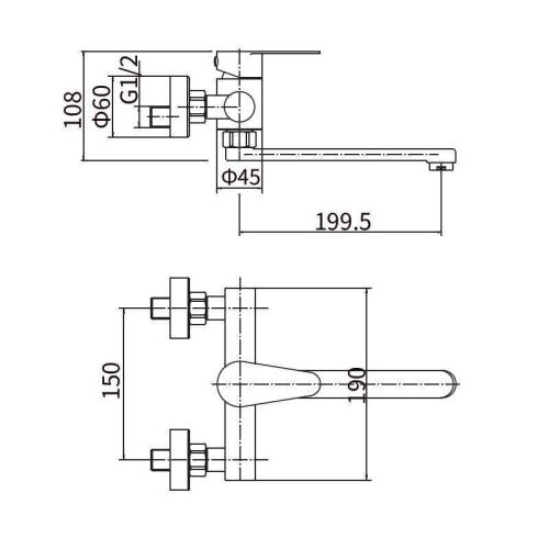 Смеситель для кухни Fashun A54615 настенный сатин - фото 3
