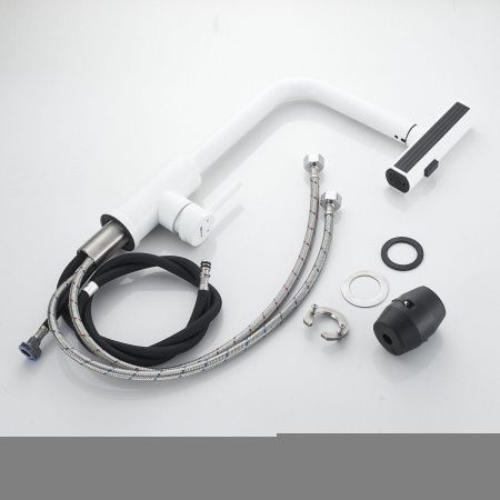 Смеситель для кухни Shevanik S263C на мойку белый