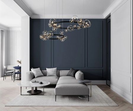 Светильник подвесной Delight Collection Art Deco Bubble (Арт Децо Буббле) 8828P/L black/clear