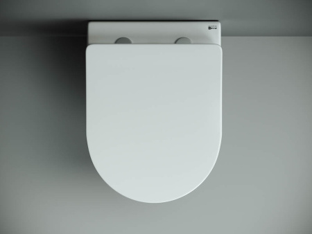 Унитаз подвесной Ceramica Nova MONO CN1905 белый с сиденьем микролифт безободковый душевой смыв