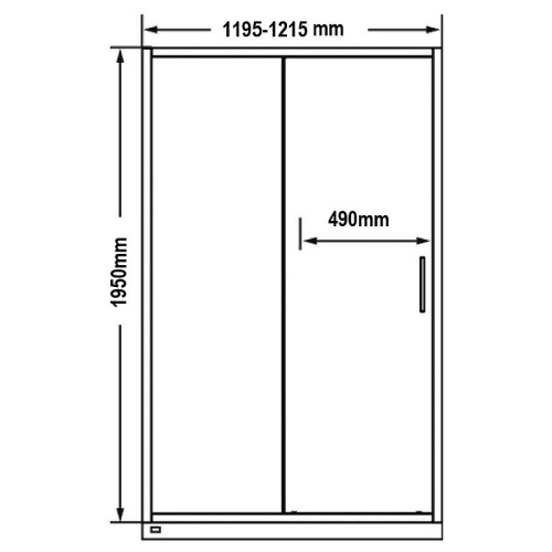 Душевая дверь Maybah Glass MGD-1281-5 150х195 стекло тонированное профиль хром матовый - фото 2
