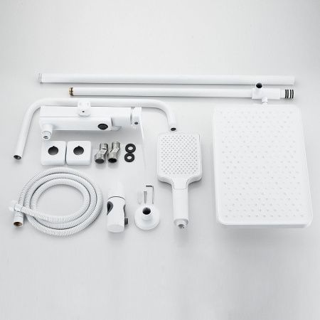 Душевая стойка Shevanik S9936C настенная цвет белый