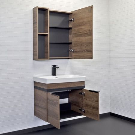 Тумба с раковиной Comforty Соло 00-00010978CF 70х50 подвесная цвет коричневый