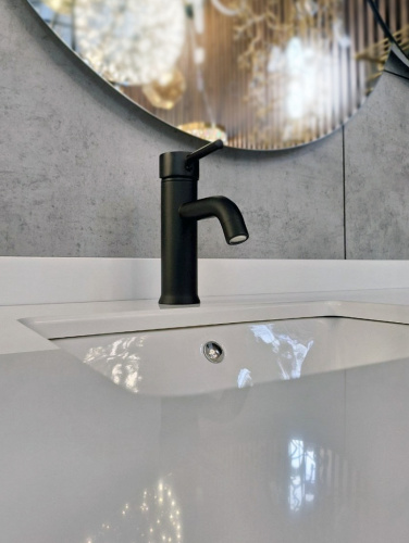 Смеситель для раковины AltroBagno Metropoli AltroBagnoMetropoli0122NeOp на раковину черный матовый - фото 5