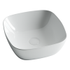 Раковина из сантехнического фарфора Ceramica Nova ELEMENT CN5006 40х40 накладная цвет белый без отверстий под смеситель