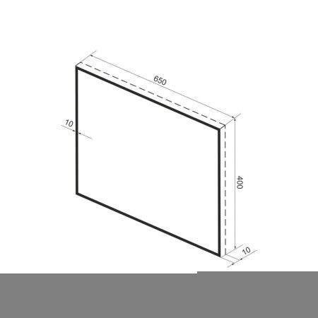 Зеркало Wellsee 7 Rays' Spectrum 172200490 70х40 подвесное