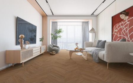 SPC ламинат Damy Floor CHEVRON DF08-Ch Блуа толщина 0.5 см 43 класс 600х127