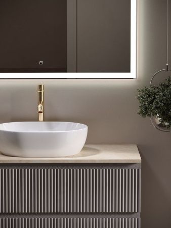 Тумба под раковину Sancos SNOB R SNR100SM 100х40 подвесная цвет бежевый