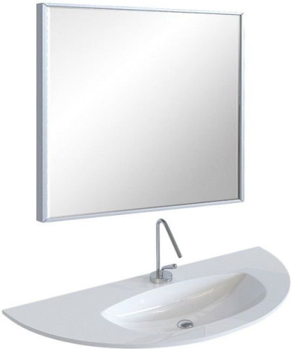 Зеркало в ванную De Aqua Сильвер SIL 405 090 S 90х75 цвет серебро - фото 2