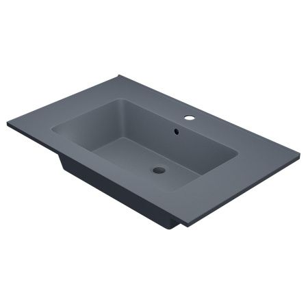 Раковина из искусственного камня Uperwood Parma Quartz 291003006 80х50 полувстраиваемая цвет серый