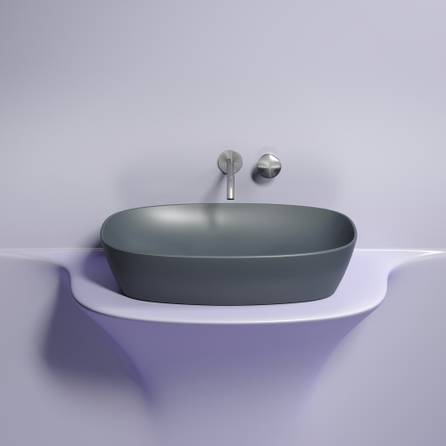 Раковина Ceramica Nova ELEMENT 60 см CN6049MDH накладная цвет темный антрацит матовый - фото 3