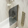 Душевая шторка на ванну Maybah Glass MGV-780-2 60х140 стекло тонированное профиль бронза ориентация универсальная