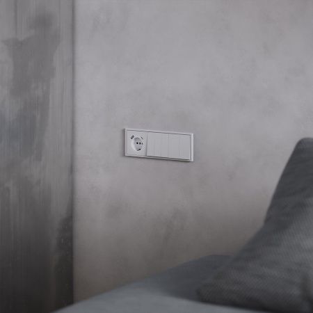 Накладка для розетки с заземлением и защитными шторками, с USB A+C VOLTUM S70 VLS001016