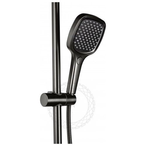 Душевая стойка Filarete FL2030BG настенная цвет графит - фото 4