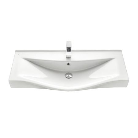 Раковина из сантехнического фарфора Santek Беверли WH302502 100х50 накладная цвет белый