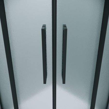 Душевой уголок Grossman Pragma 120.K33.03.1080.21.02 100х80 стекло текстурное профиль черный без поддона