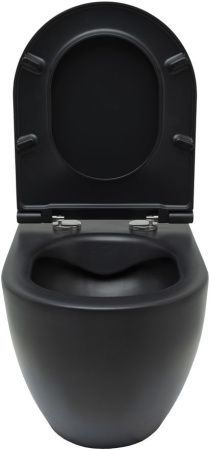 Чаша унитаза подвесная Allen Brau Reality 4.32006.31 цвет черный без сиденья безободковая каскадный смыв