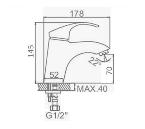 Смеситель D-Lin D110401-6 на раковину хром - фото 2