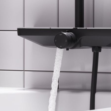Душевая стойка Damixa Merkur 940730300 настенная цвет черный