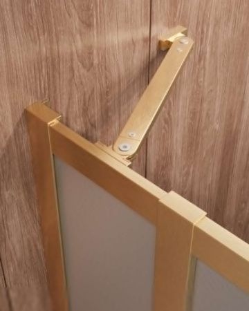 Душевой уголок Cezares MOLVENO MOLVENO-AH-21-90+20-P-BORO 110х90 стекло рифленое профиль золото без поддона