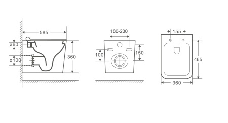 Инсталляция + кнопка смыва + унитаз Grossman Galaxy 97.4414S.03.110 Инсталляция + кнопка смыва + унитаз Grossman Galaxy 97.4414S.03.110