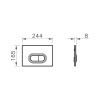 Клавиша смыва механическая Vitra Loop O 740-0580 цвет хром