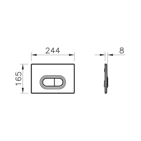 Клавиша смыва механическая Vitra Loop O 740-0580 цвет хром