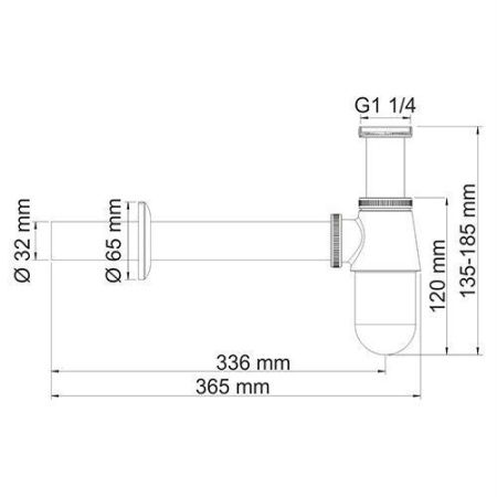 Сифон Wasserkraft Системы слива A071 хром