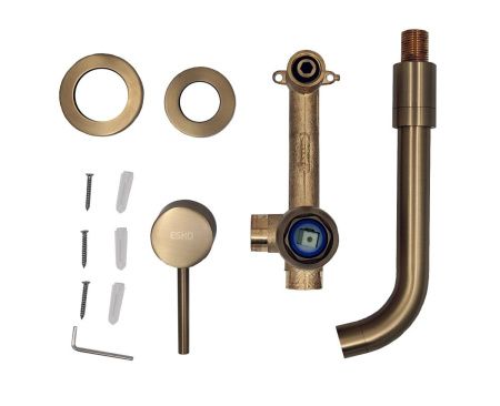 Смеситель для раковины Esko SM28 GLD встраиваемый в стену золото