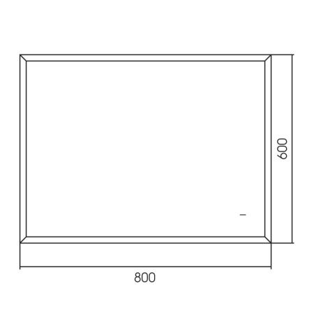 Зеркало с подсветкой Abber AG6110SCL-0.8 80х60