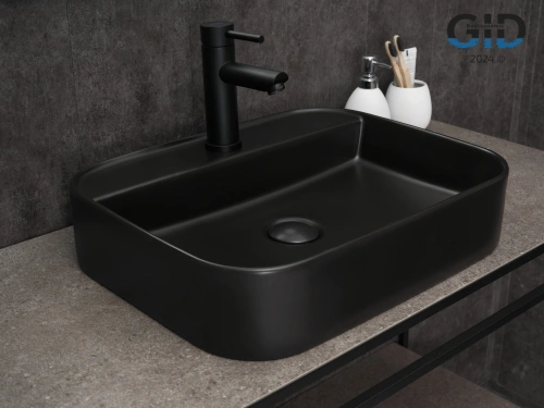 Раковина Gid Geométrico 50 см Bm9550 (53364) накладная цвет черный матовый - фото 2