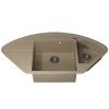 Кухонная мойка Uperwood Quartz Premium UPD-06 3910202121 100х50 цвет бежевый поверхность матовая