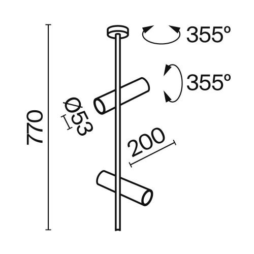 Светильник потолочный Maytoni Technical Elti C021CL-02B - фото 2