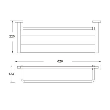 Полка в ванную комнату Shevanik SG56G SG5608G