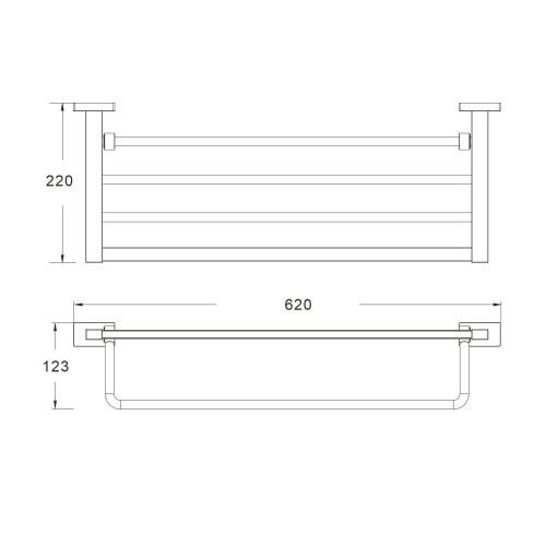 Полка в ванную комнату Shevanik SG56G SG5608G - фото 3