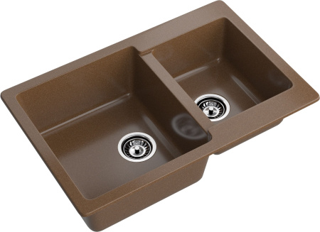 Кухонная мойка Granfest Practik P-780K терракот 78х51 цвет коричневый поверхность матовая