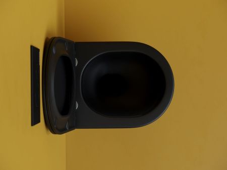 Унитаз подвесной Ceramica Nova METROPOL CN4002TMB черный с сиденьем микролифт безободковый смыв торнадо