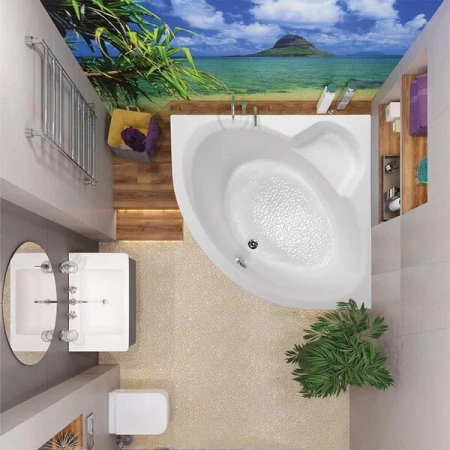 Ванна акриловая Vagnerplast Catalina VPBA146CTL3X-04 150х145 угловая четверть круга без каркаса