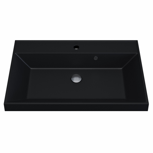 Раковина Uperwood Classic Quartz 70 см 291030005 полувстраиваемая цвет черный - фото 3