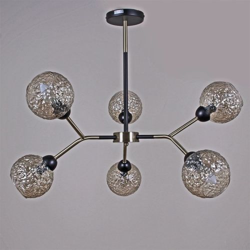 Люстра на штанге Illumico IL0268 IL0268-6PSQ-79 BK AB - фото 2
