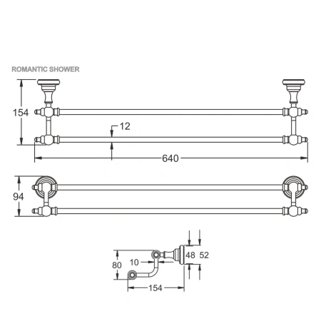 Полотенцедержатель Rose RG1127Q