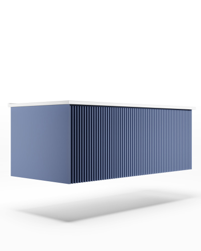 Тумба под раковину La Fenice Terra FNC-01-TER-BG-100 100х46х36 подвесная цвет синий матовый - фото 3