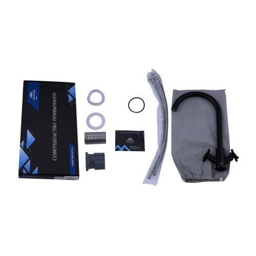 Смеситель для кухни Fashun A54028-7 на мойку черный - фото 4